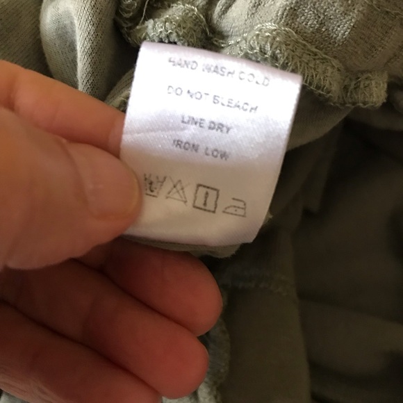 Heyson Sage Green French Terry Cloth Shorts Set Size 1XL Button Down Oversized - Picture 8 of 12